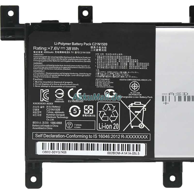 Asus X556UV-XO007T Akku