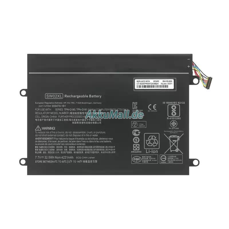 HP Notebook x2 10-p020nf Akku