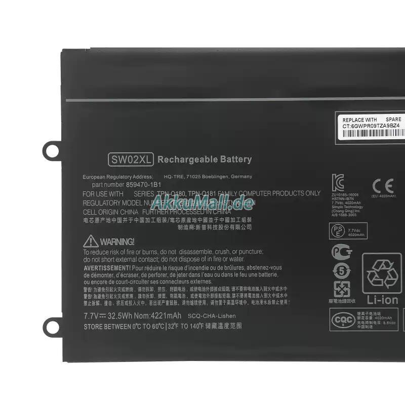 HP Notebook x2 10-p020nf Akku